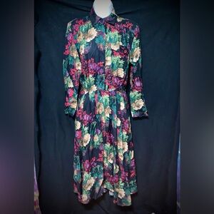 Cassidy Vintage Floral Dress – Petite 2 – Made in USA